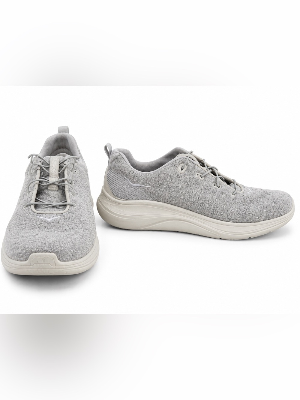 Hoka One Women's Hupana Flow Wool sneakers in a light gray